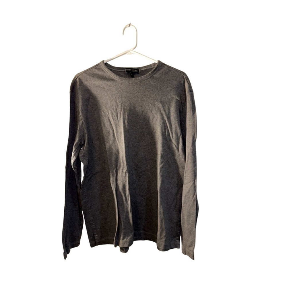 Banana Republic Luxury Touch Performance Gray Long Sleeve T-Shirt - Tall XL